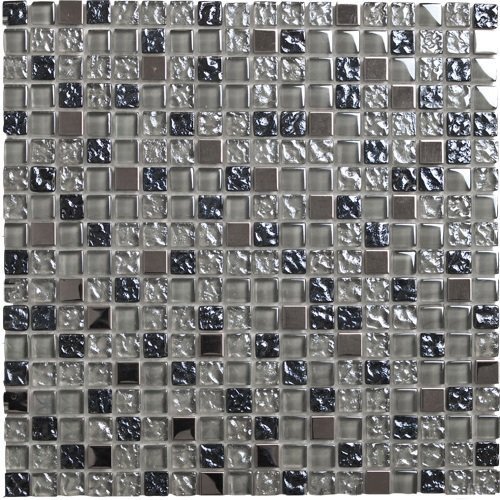 MOSAICO ENMALLADO 30X30 COSMOS PLATA - COQ